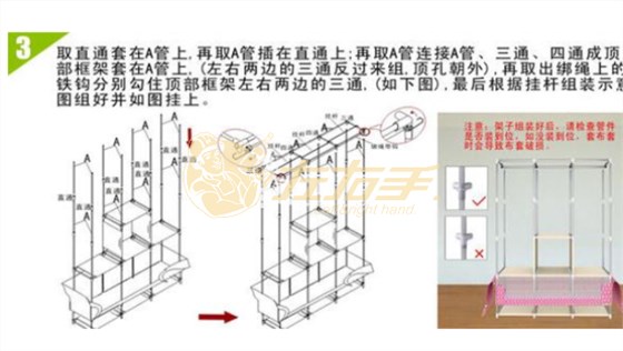 拉鏈布衣柜安裝步驟3